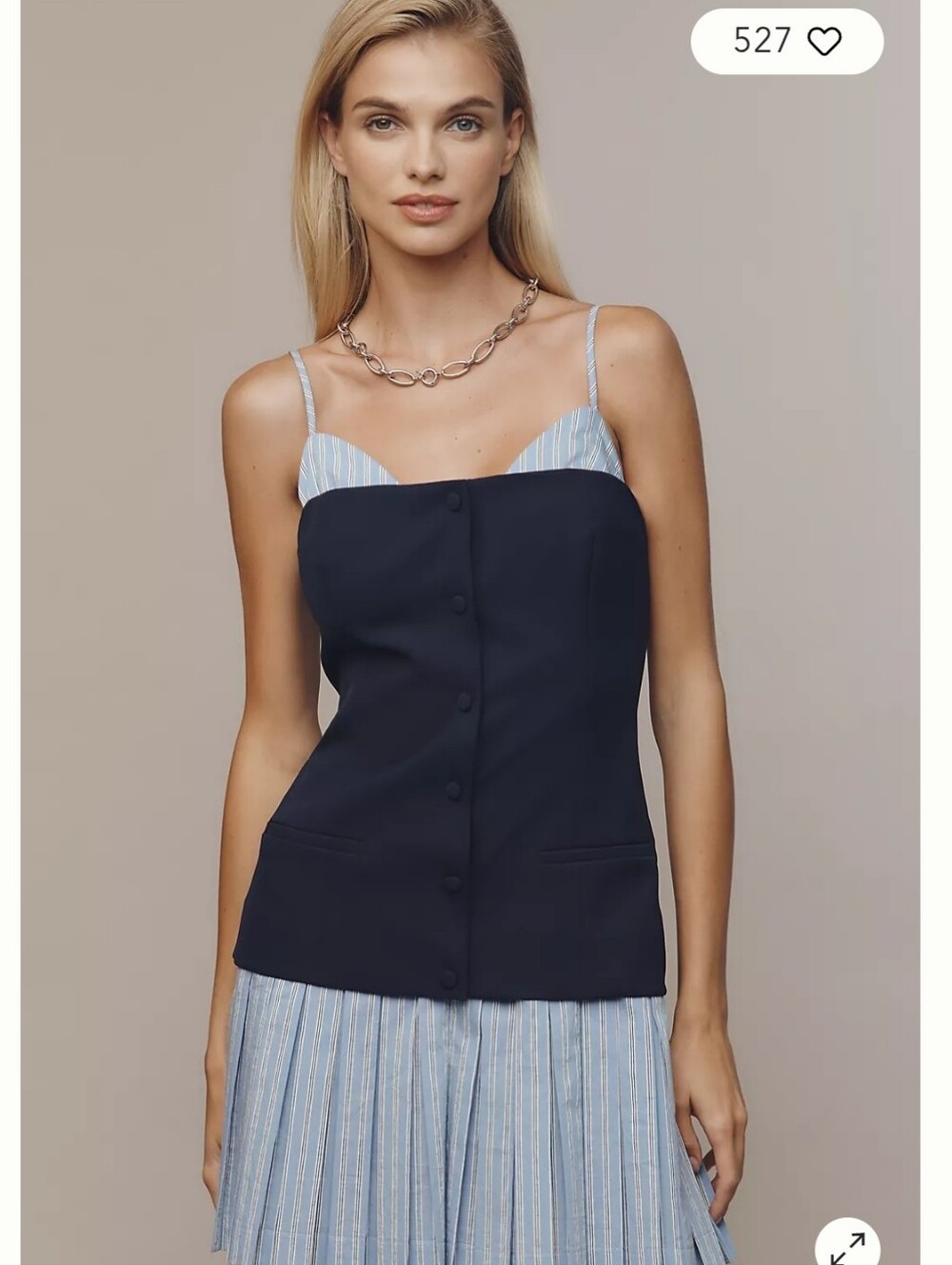 NWT Maeve Sleeveless Peekaboo Twofer Mini Dress